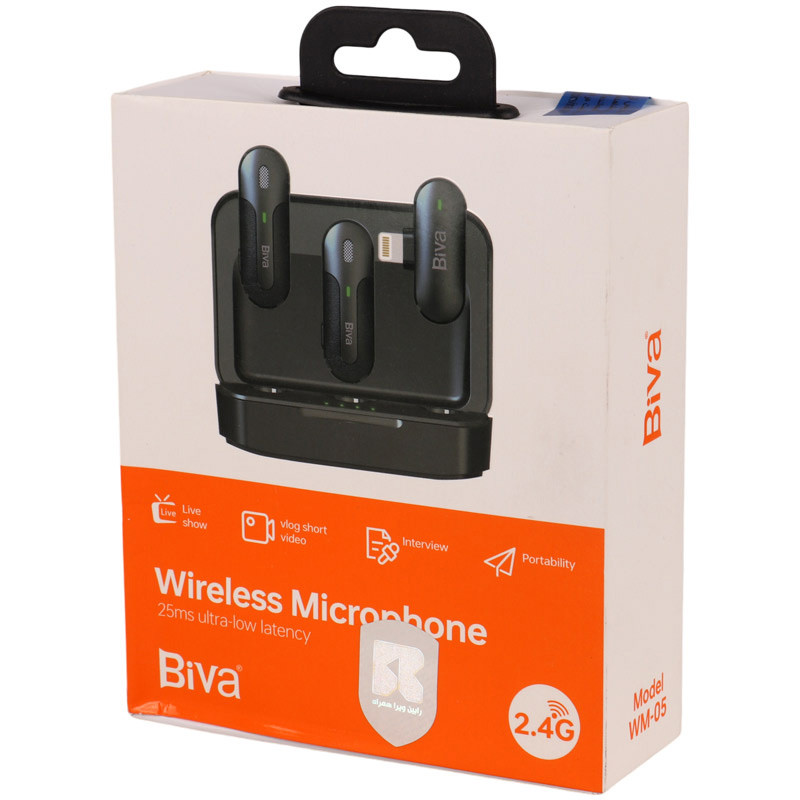 میکروفون یقه‌ ای بی سیم بیوا Biva WM-05 Lightning