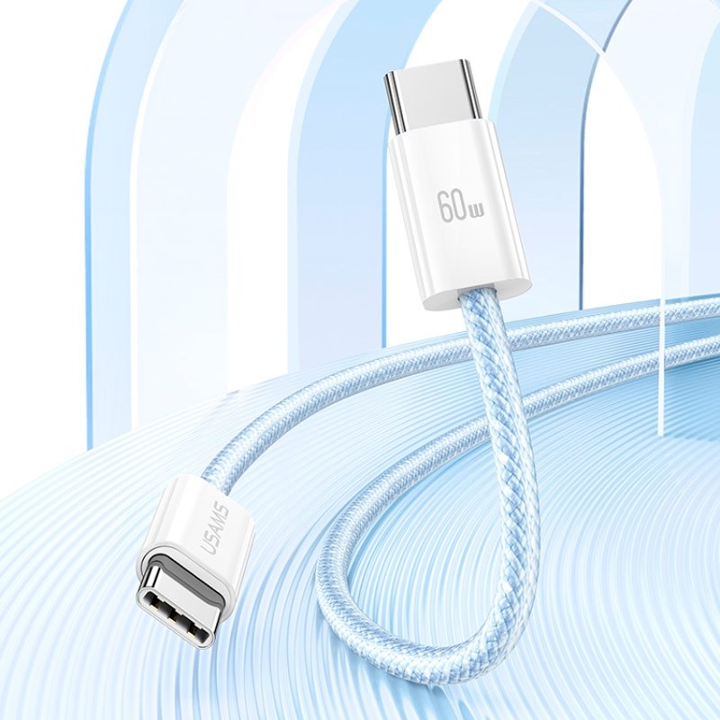 کابل تبدیل فست شارژ Usams US-SJ656 Type-C To Type-C PD 60W 1.2m
