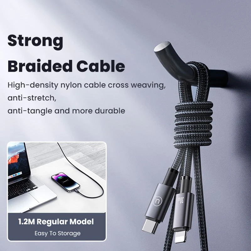 کابل تبدیل فست شارژ Usams US-SJ662 Type-C To Lightning 30W 1.2m