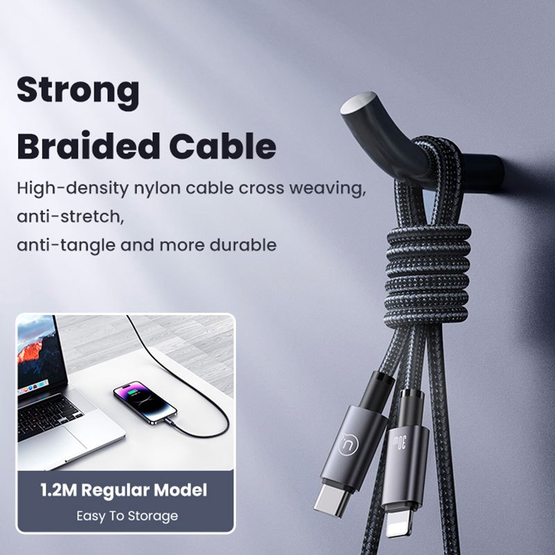 کابل تبدیل فست شارژ Usams US-SJ662 Type-C To Lightning 30W 1.2m