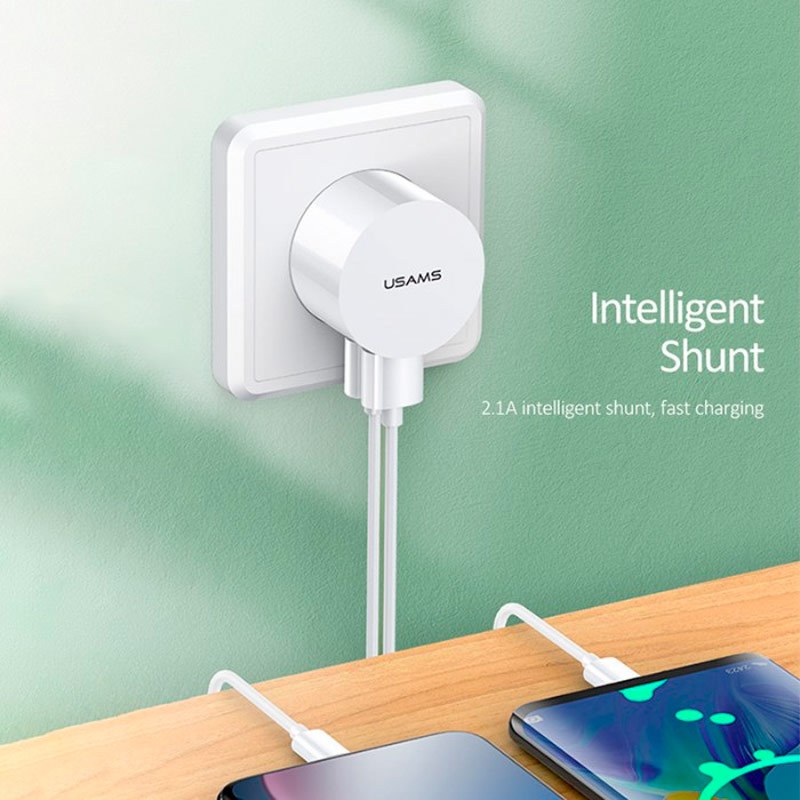 کلگی شارژ Usams US-CC080 2Port 2.1A 10.5W