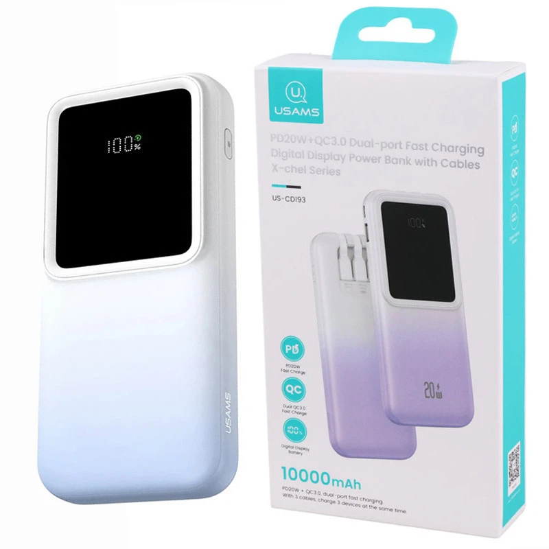 پاور بانک فست شارژ 10000 یوسامز Usams US-CD193 QC3.0 PD 22.5W