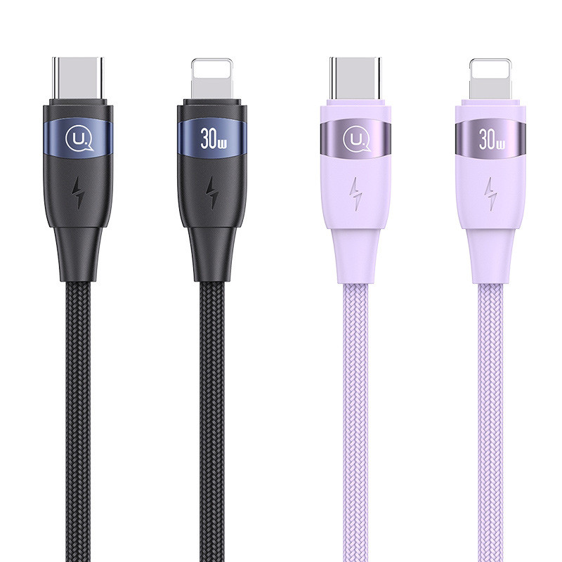 کابل تبدیل فست شارژ Usams US-SJ634 Type-C To Lightning PD 30W 1.2m