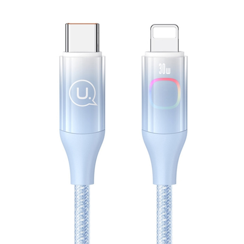 کابل تبدیل فست شارژ Usams US-SJ638 Type-C To Lightning PD 30W 1.2m