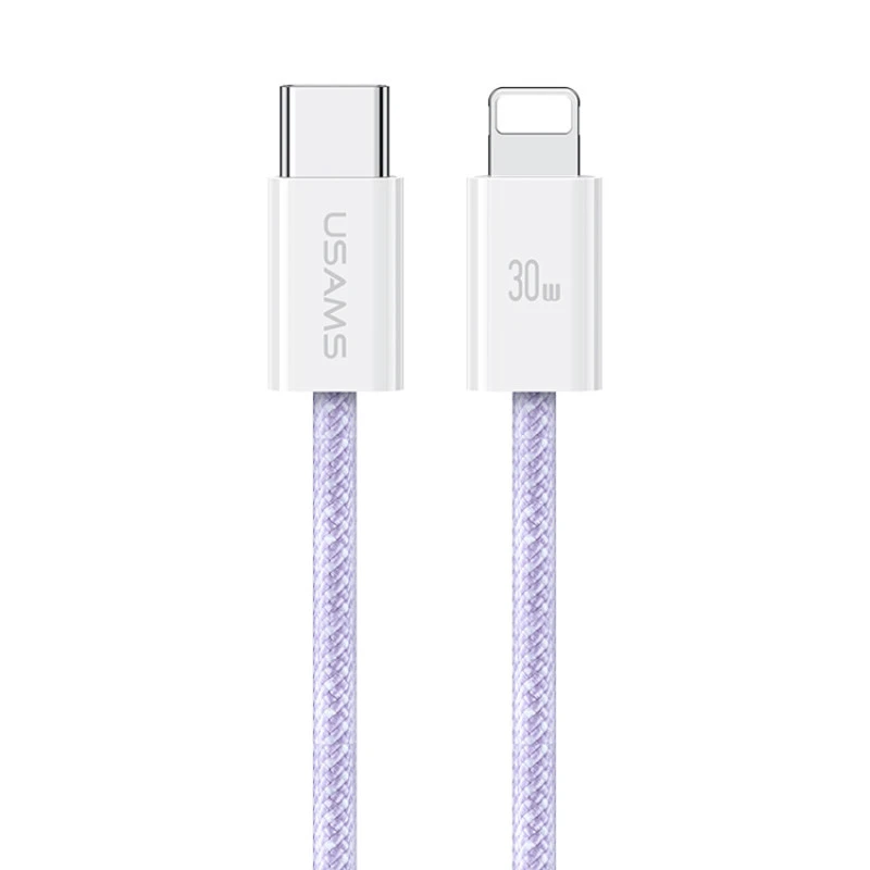 کابل تبدیل فست شارژ Usams US-SJ657 Type-C To Lightning PD 30W 1.2m
