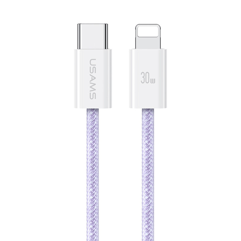 کابل تبدیل فست شارژ Usams US-SJ657 Type-C To Lightning PD 30W 1.2m