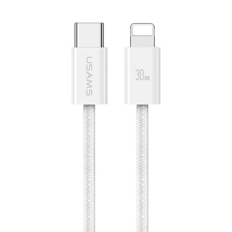 کابل تبدیل فست شارژ Usams US-SJ657 Type-C To Lightning PD 30W 1.2m