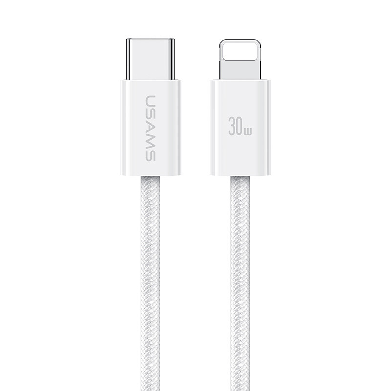 کابل تبدیل فست شارژ Usams US-SJ657 Type-C To Lightning PD 30W 1.2m