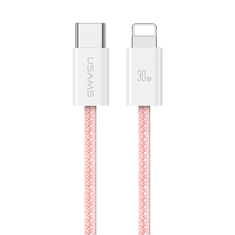 کابل تبدیل فست شارژ Usams US-SJ657 Type-C To Lightning PD 30W 1.2m