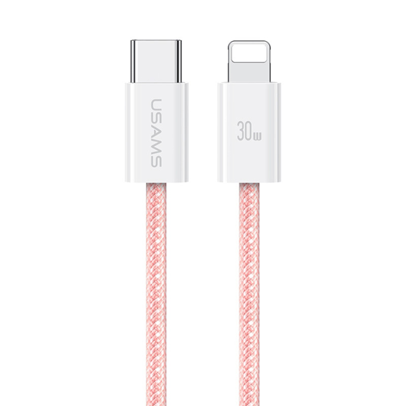 کابل تبدیل فست شارژ Usams US-SJ657 Type-C To Lightning PD 30W 1.2m
