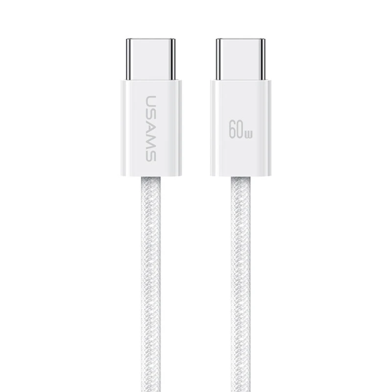 کابل تبدیل فست شارژ Usams US-SJ656 Type-C To Type-C PD 60W 1.2m