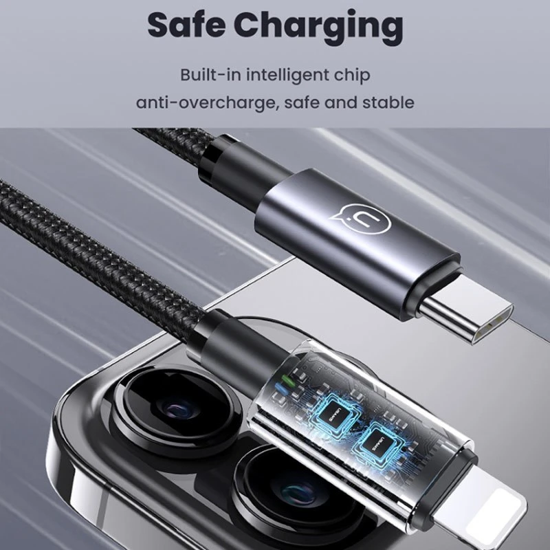 کابل تبدیل فست شارژ Usams US-SJ662 Type-C To Lightning 30W 1.2m