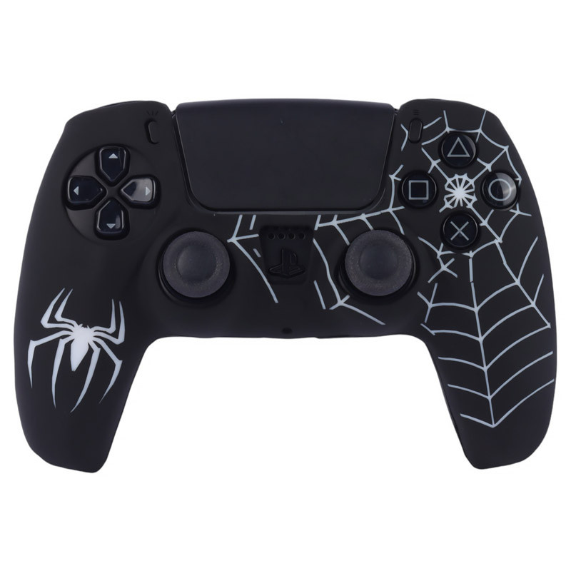 روکش دسته بازی PS5 طرح Spider-man Logo مشکی سفید
