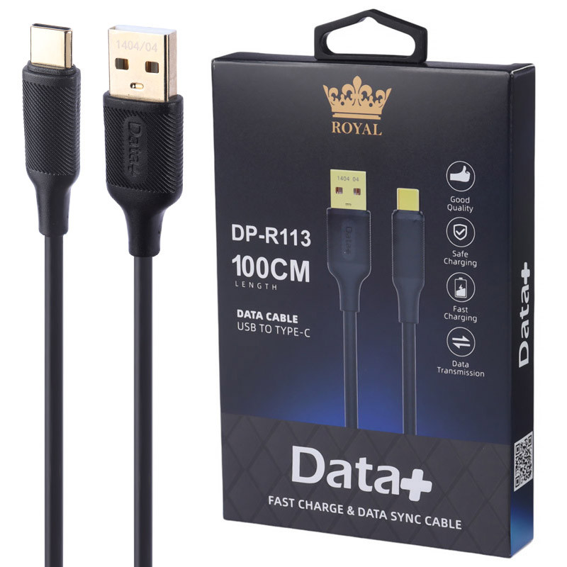 کابل تایپ سی فست شارژ Data+Royal DPR -113 USB TO Type-C 2.4A 1m