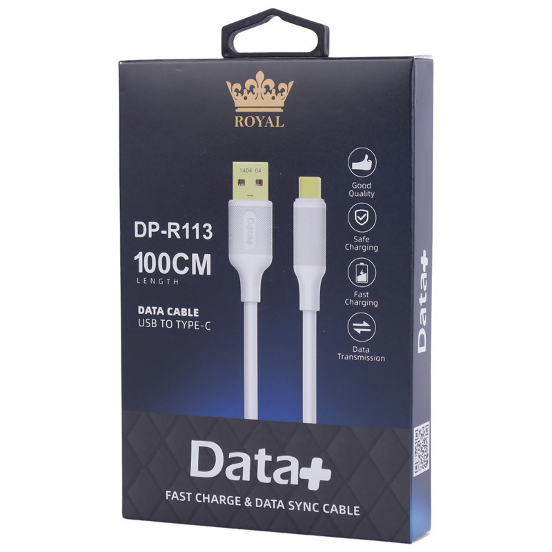 کابل تایپ سی فست شارژ Data+Royal DPR -113 USB TO Type-C 2.4A 1m