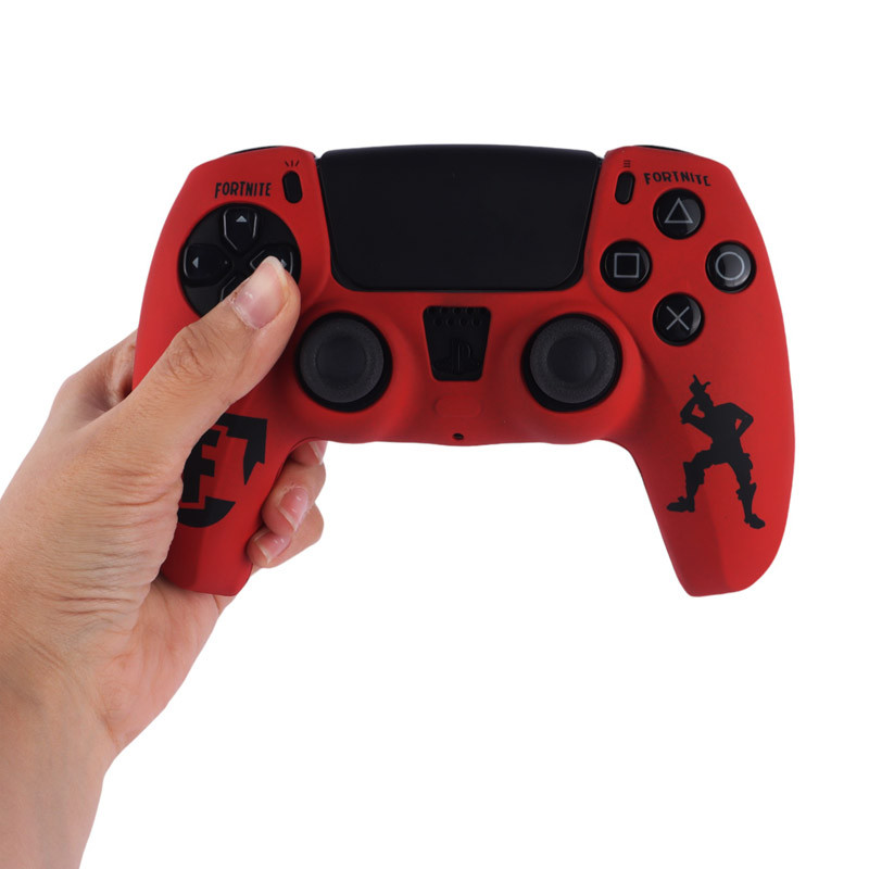 روکش دسته بازی PS5 طرح Fortnite قرمز مشکی