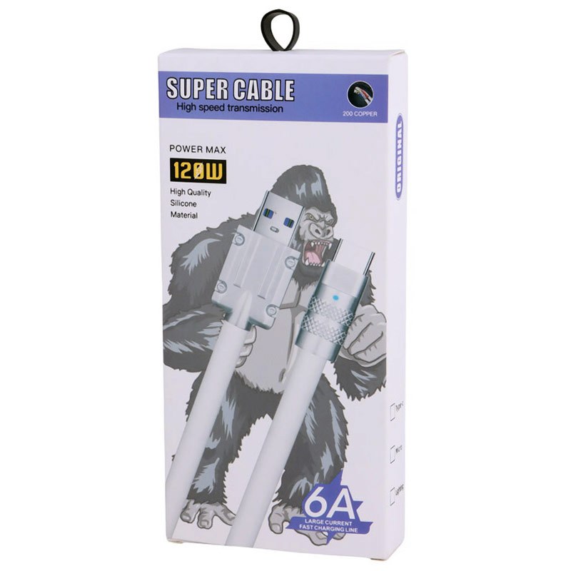 کابل میکرو یو اس بی فست شارژ Super Cable 6A 120W 1m