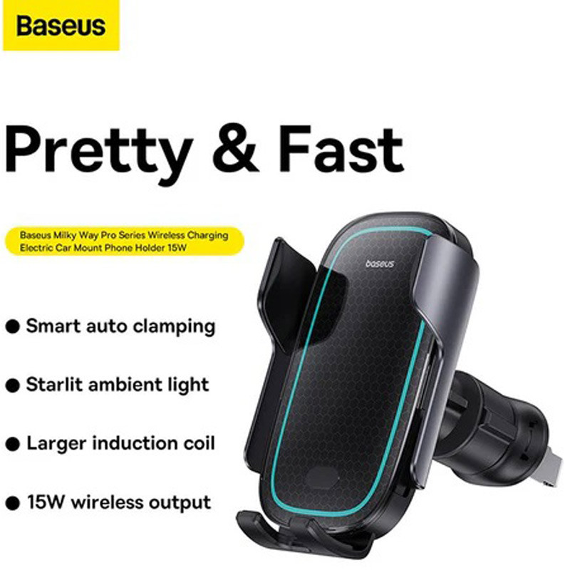 هولدر و شارژر وایرلس Baseus Milky Way Pro C40357000111 15W