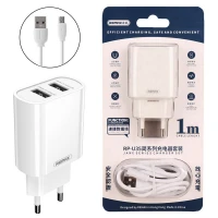 شارژر دیواری Remax RP-U35 2Port 2.1A 10.5W + کابل میکرو یو اس بی