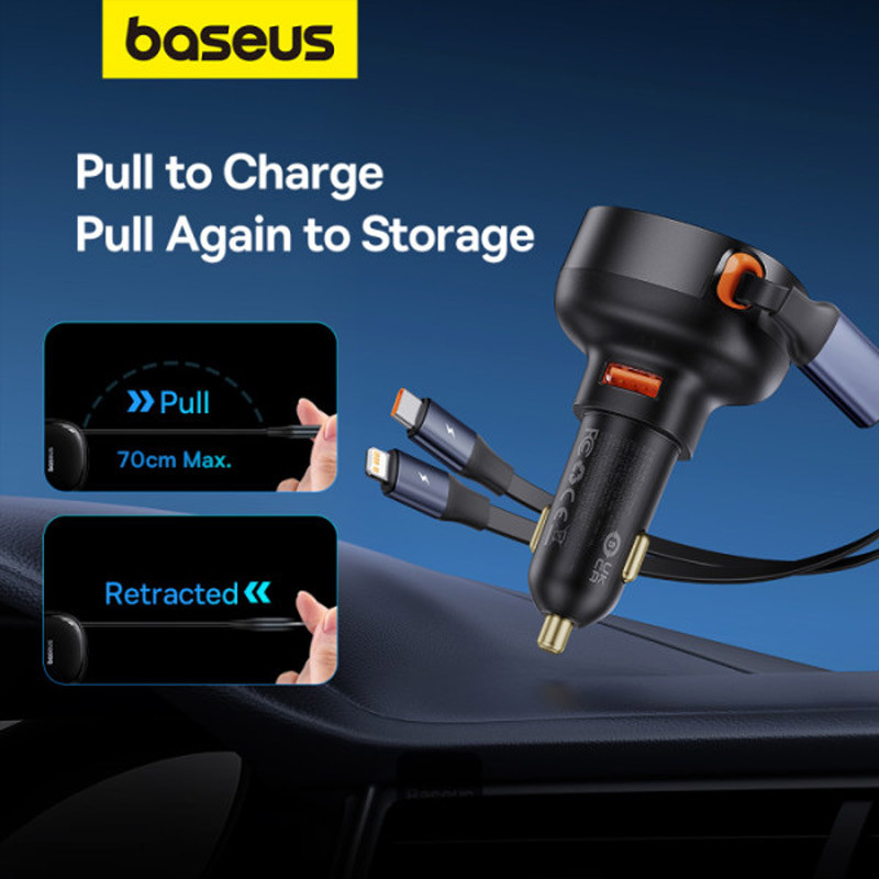 شارژر فندکی فست شارژ Baseus CCTXP-UCL 60W