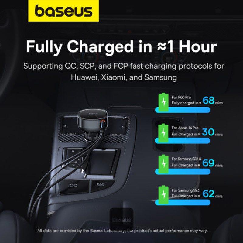 شارژر فندکی فست شارژ Baseus CCTXP-UCL 60W