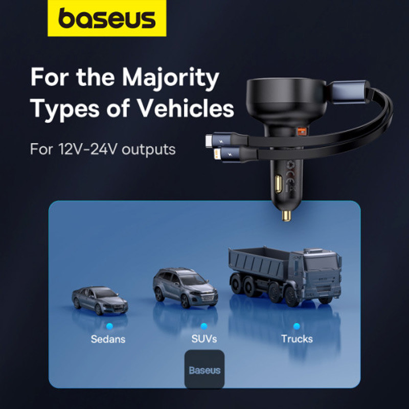 شارژر فندکی فست شارژ Baseus CCTXP-UCL 60W
