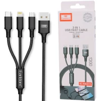 کابل 3 سر Earldom EC-IMC015 2.1A 1.2M