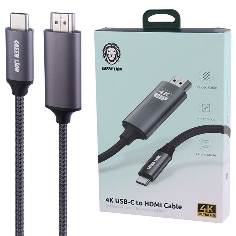کابل تبدیل Green Lion GN4KTCHDMIBK Type-C to HDMI 4K 2m