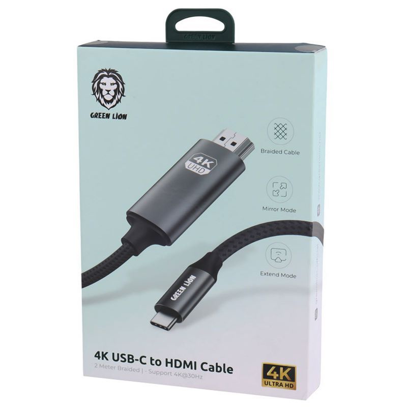 کابل تبدیل Green Lion GN4KTCHDMIBK Type-C to HDMI 4K 2m