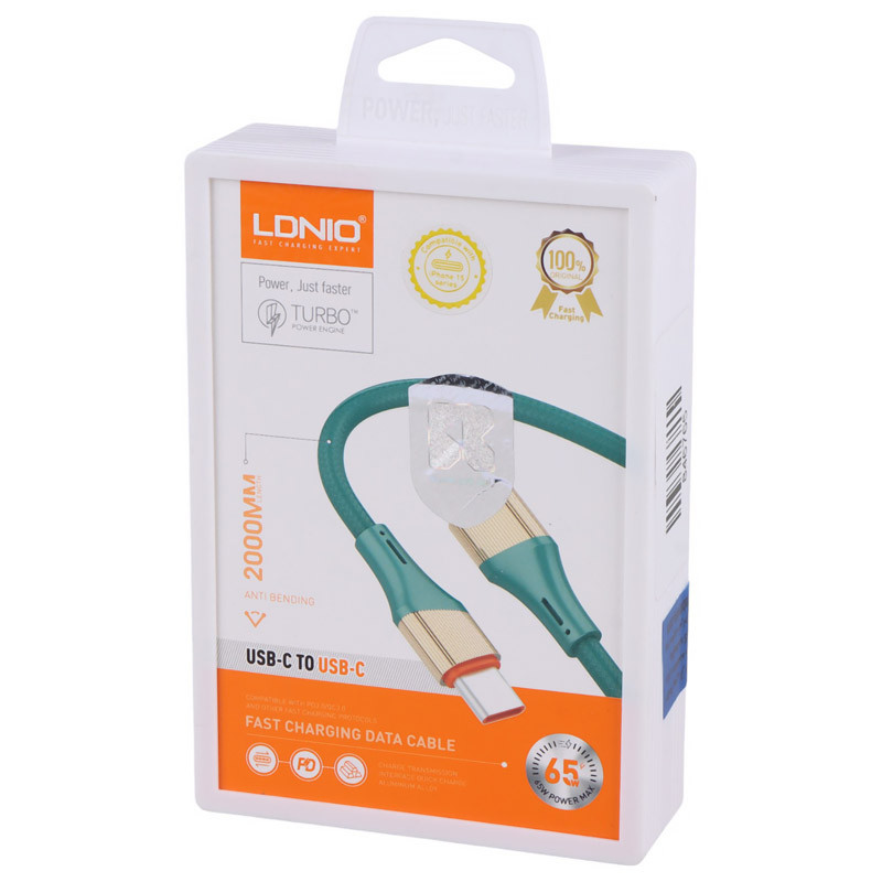 کابل تبدیل فست شارژ Ldnio LC632C Type-C to Type-C PD 65W 2m کد 2