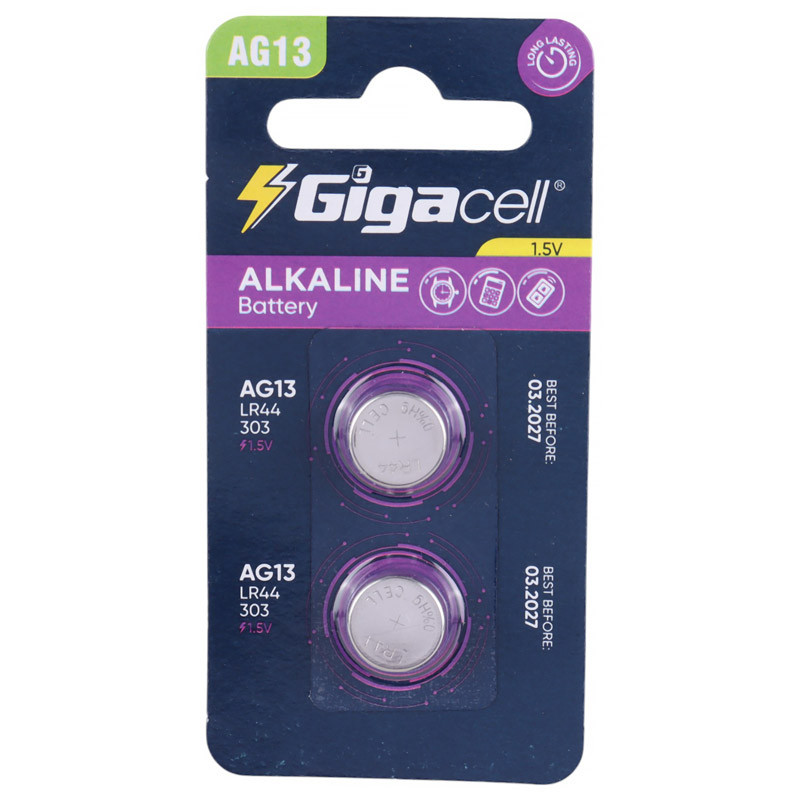 باتری سکه ای Gigacell Alkaline AG13 پک 2 عددی