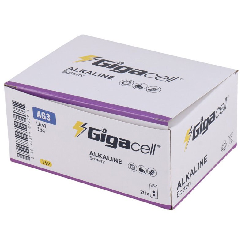 باتری سکه ای Gigacell Alkaline AG3 بسته 2 عددی