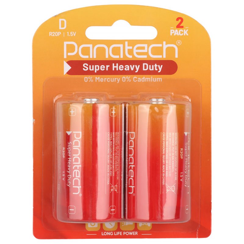 باتری دوتایی بزرگ Panatech Super Heavy duty R20P 1.5V D