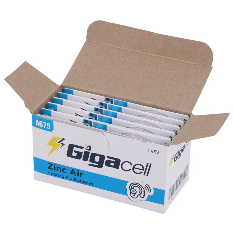 باتری سمعکی Gigacell Zinc Air A675 بسته 6 عددی