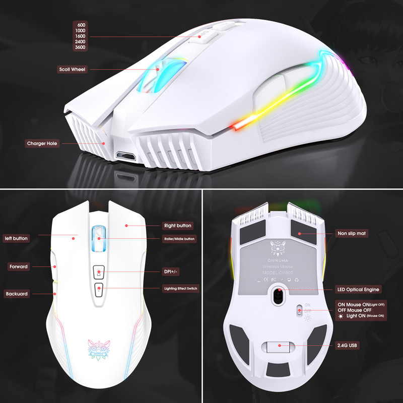 موس بی سیم گیمینگ اونیکوما CW905