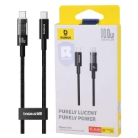 کابل تبدیل فست شارژ Baseus Gem P10373000111 Type-C To Type-C PD 100W 1m
