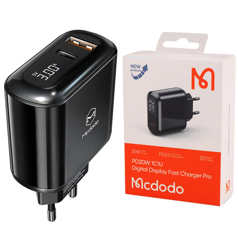 کلگی فست شارژ Mcdodo LCH-717 2Port 3A QC3.0 PD3.0 20W