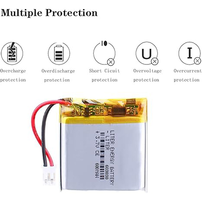 باتری لیتیوم 600mAh 30*30*6mm 603030