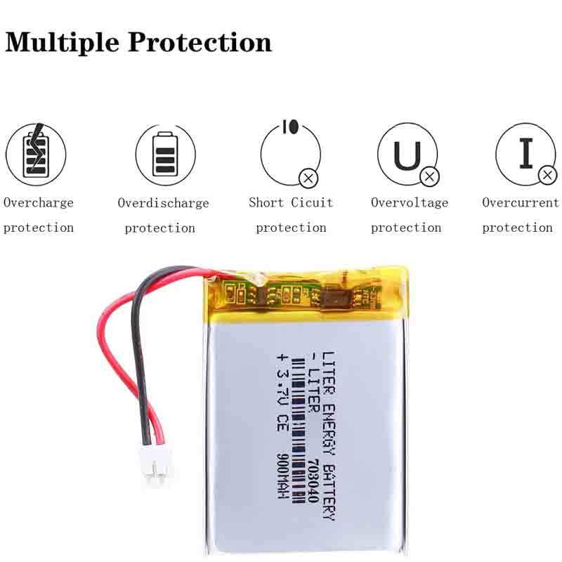 باتری لیتیوم 900mAh 40*30*6.8mm 703040