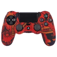 روکش دسته بازی PS4 طرح اسکلت قرمز مشکی کد 3