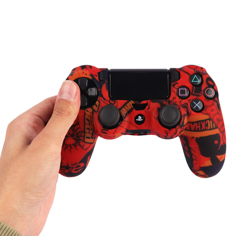 روکش دسته بازی PS4 طرح اسکلت قرمز مشکی کد 3