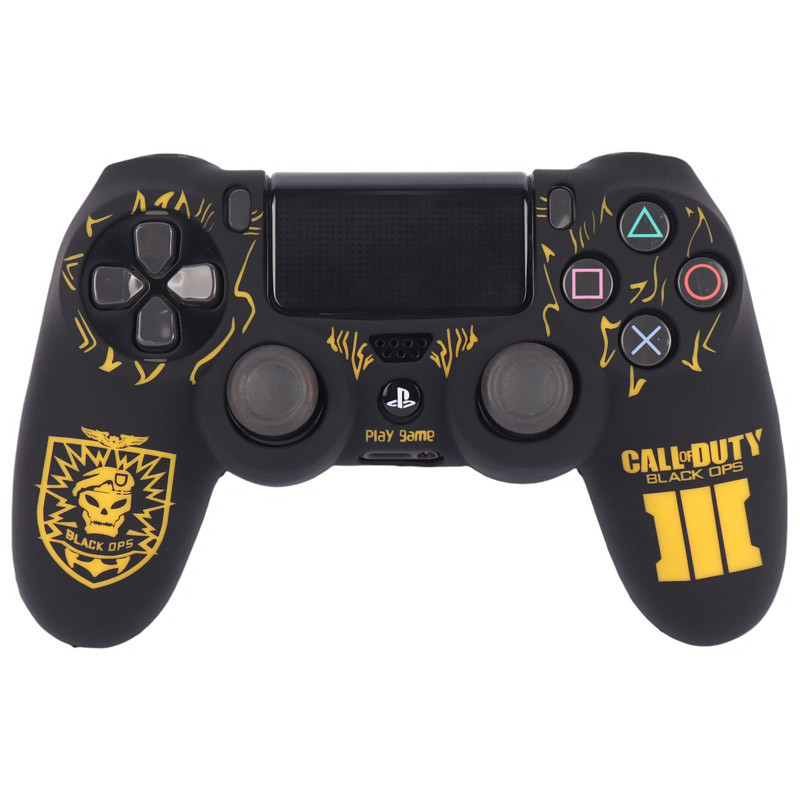 روکش دسته بازی PS4 طرح Call of duty Black Ops 3 مشکی زرد