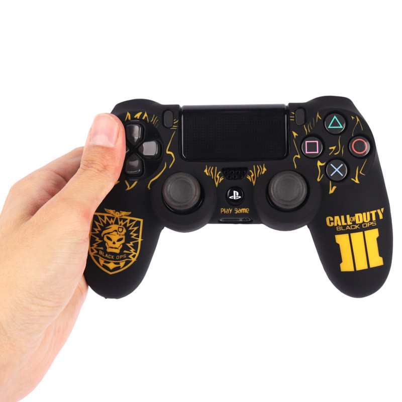 روکش دسته بازی PS4 طرح Call of duty Black Ops 3 مشکی زرد