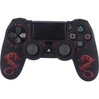 روکش دسته بازی PS4 طرح اژدها مشکی قرمز کد 2