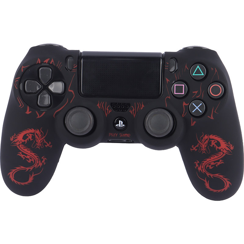 روکش دسته بازی PS4 طرح اژدها مشکی قرمز کد 2