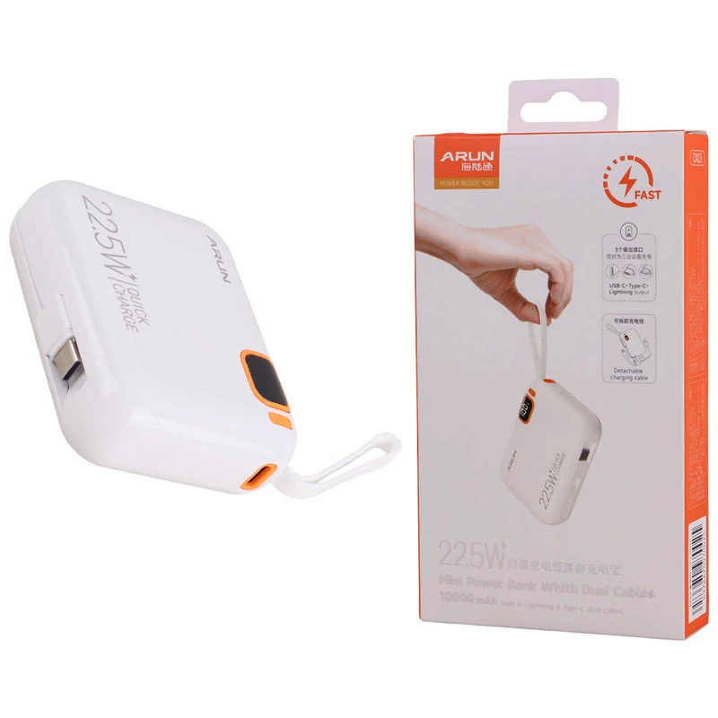 پاوربانک فست شارژ 10000 آران Arun DX03 QC 22.5W