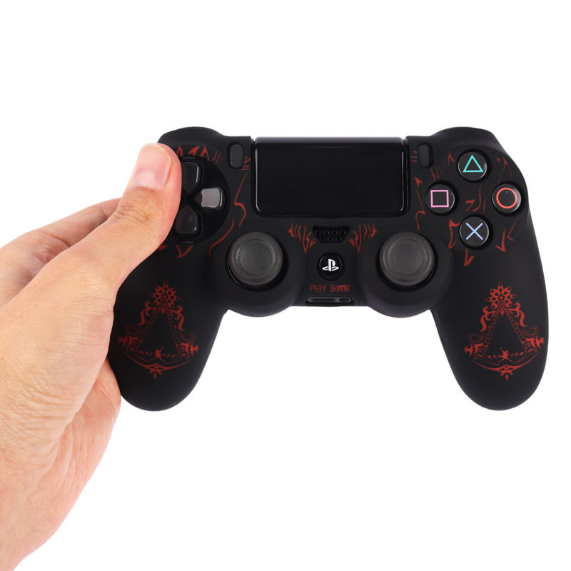 روکش دسته بازی PS4 طرح Assassins Creed Logo مشکی قرمز