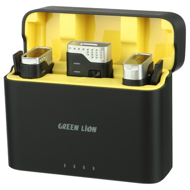 میکروفون یقه ای بی سیم Green Lion GN3IN1MIC360D Type-C / Lightning / AUX