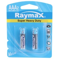 باتری دوتایی نیم قلمی Raymax Super Heavy Duty R03 1.5V AAA