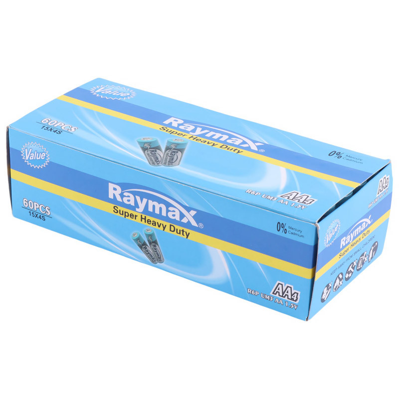 باتری چهارتایی قلمی Raymax Super Heavy Duty R6P 1.5V AA شرینک